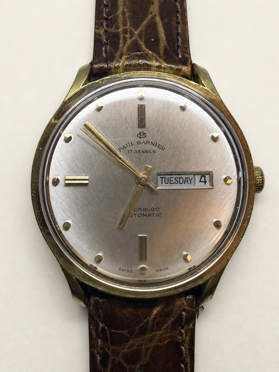 1970s Paul Garnier "JUMBO" Day-Date